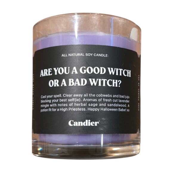 Candier Good Or Bad Witch Candle Soy Based NEW - Picture 1 of 3